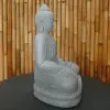  Product image 3 of the product “Seated Buddha made of Riverstone in Bhumisparsha - gesture of touching the earth. 60cm height. ”
